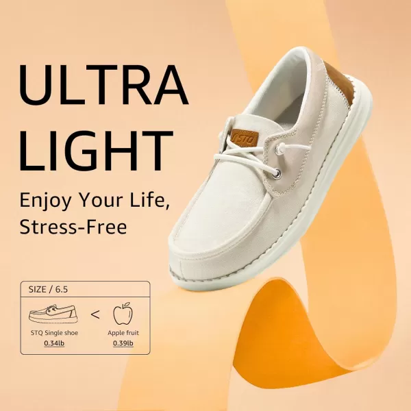 STQ Women's Boat Shoes with Orthopedic Insole Slip On Business Casual Shoes for Plantar Fasciitis Lightweight Loafers