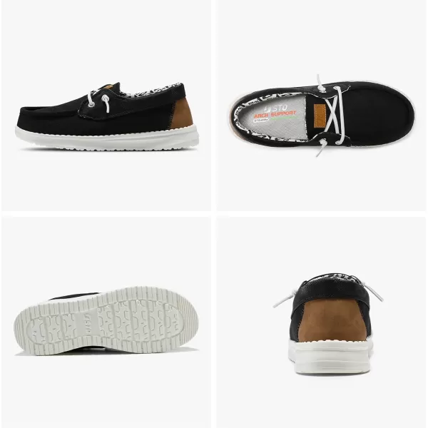 STQ Women's Boat Shoes with Orthopedic Insole Slip On Business Casual Shoes for Plantar Fasciitis Lightweight Loafers