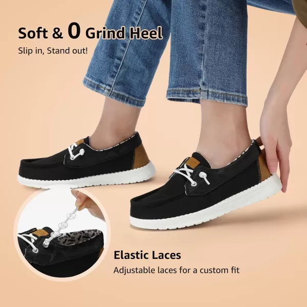 STQ Women's Boat Shoes with Orthopedic Insole Slip On Business Casual Shoes for Plantar Fasciitis Lightweight Loafers
