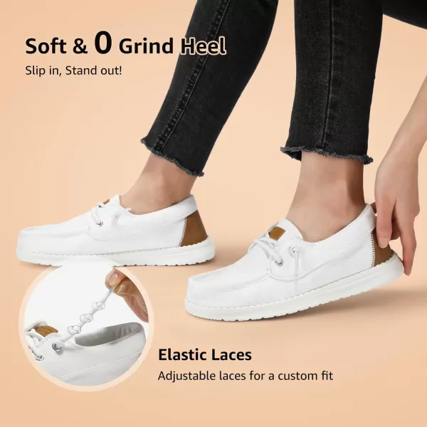 STQ Women's Boat Shoes with Orthopedic Insole Slip On Business Casual Shoes for Plantar Fasciitis Lightweight Loafers