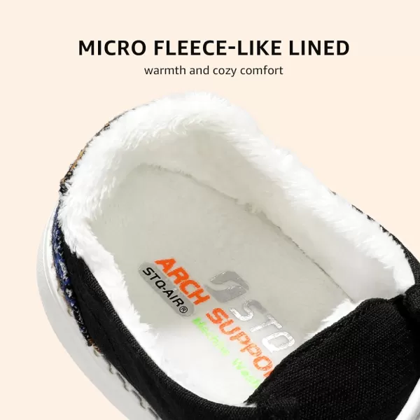 STQ Women's Slip on Loafers丨Orthopedic Comfotable Fur Lined Ultralight Boat Casual Shoes with Arth Support