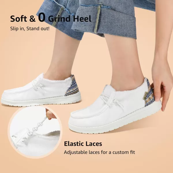 STQ Women's Slip on Loafers丨Orthopedic Comfotable Fur Lined Ultralight Boat Casual Shoes with Arth Support