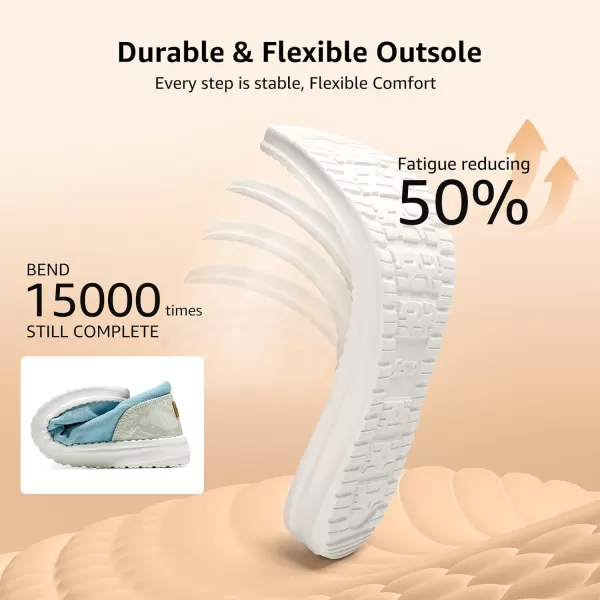 STQ Women's Slip on Loafers丨Orthopedic Comfotable Ultralight Boat Casual Shoes with Arth Support