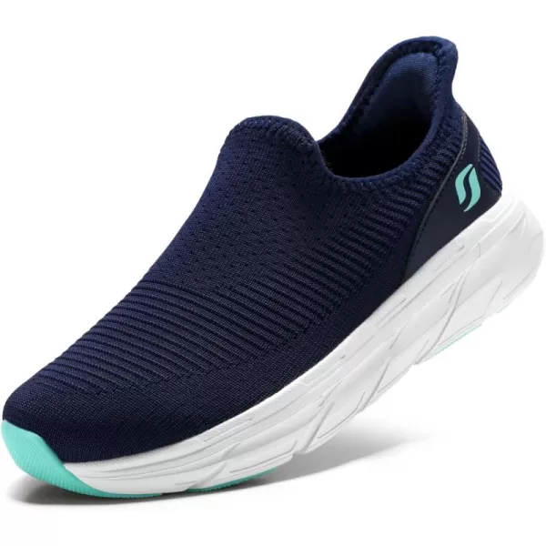 STQ Slip ins Walking Shoes Hands Free Womens Slip on Sneakers with Shockproof Sole for Pain Relief