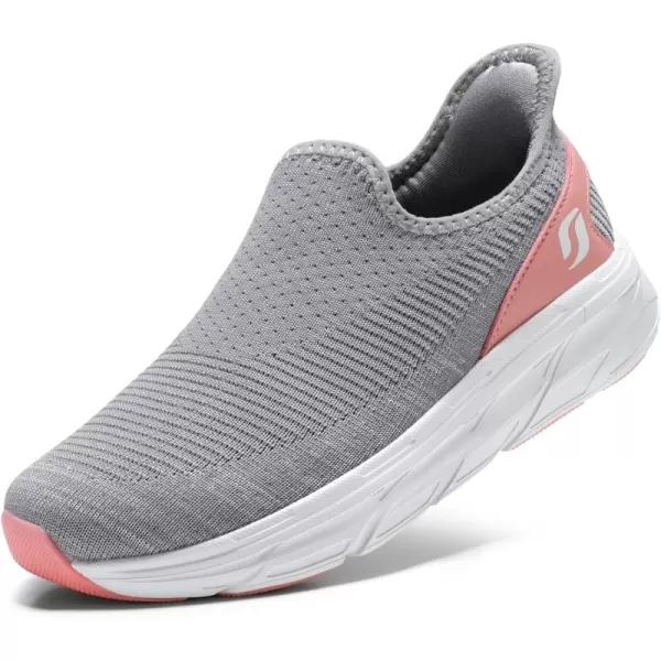 STQ Slip ins Walking Shoes Hands Free Womens Slip on Sneakers with Shockproof Sole for Pain Relief