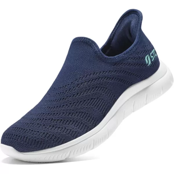 STQ Slip ins Walking Shoes Women Hands Free Orthopedic Slip on Sneakers