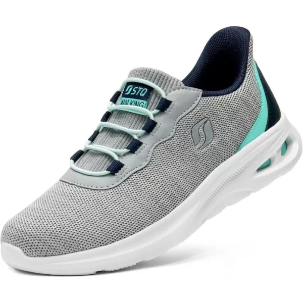 STQ Slip ins Walking Shoes Women with Arch Support Comfort Slip on Sneakers Women Hands Free Lightweight
