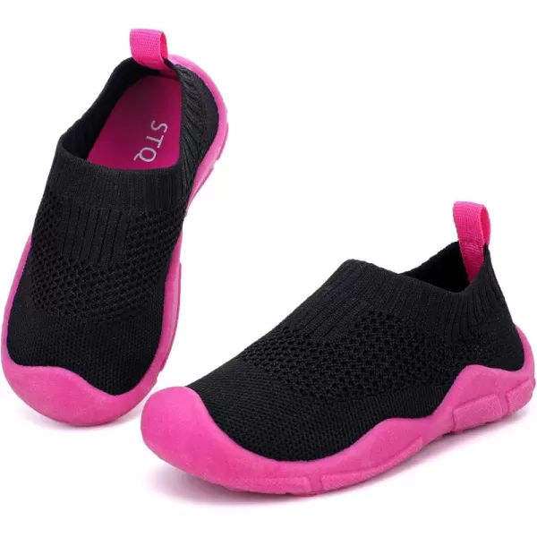 STQ Toddler Boys Girls Sneakers for Kids Lightweight Tennis Walking Sock Shoes
