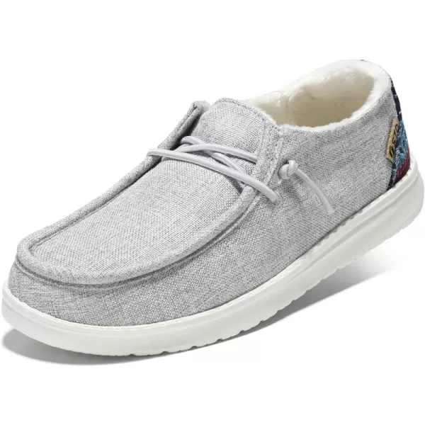 STQ Women's Slip on Loafers丨Orthopedic Comfotable Fur Lined Ultralight Boat Casual Shoes with Arth Support