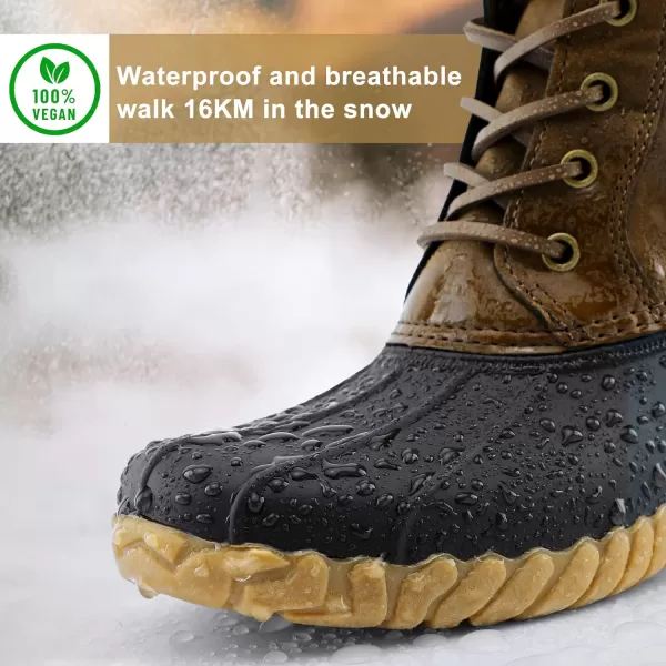 STQ Boy Duck Boots Kids Waterproof Snow Boots Insulated Winter Boots 