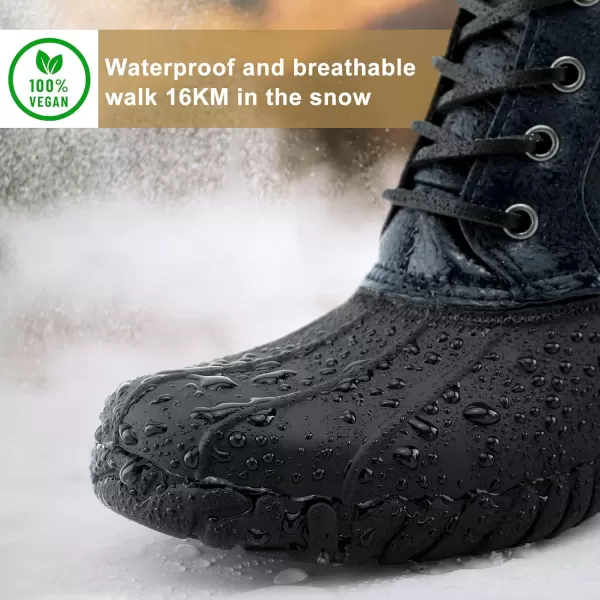 STQ Boy Duck Boots Kids Waterproof Snow Boots Insulated Winter Boots 