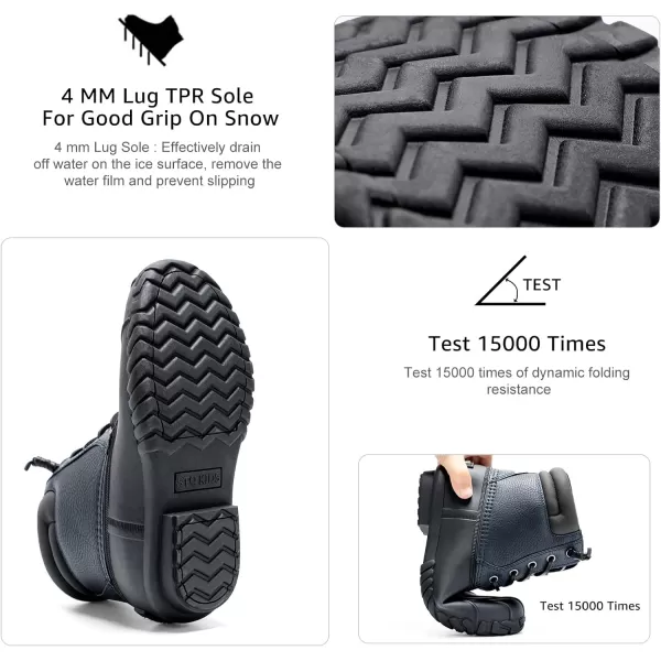 STQ Boy Duck Boots Kids Waterproof Snow Boots Insulated Winter Boots 