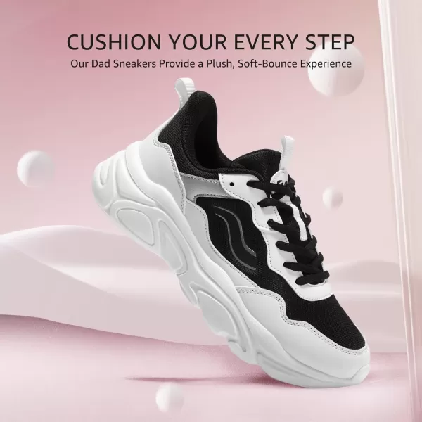 STQ Chunky Sneakers for Womens Platform Dad Shoes Comfortable Walking Shoes