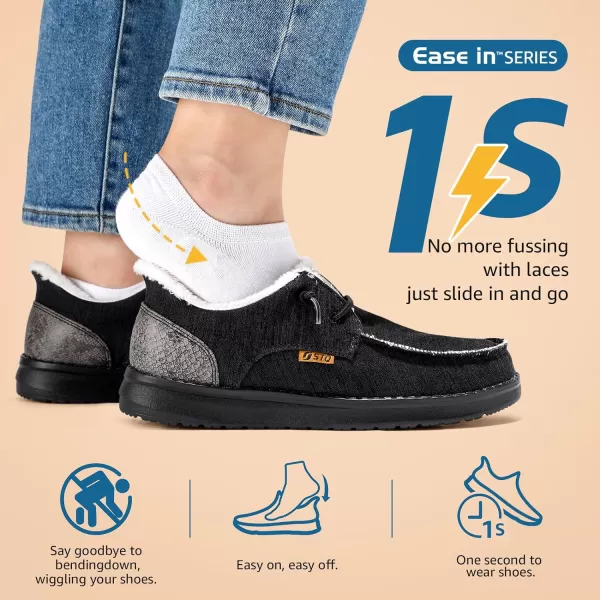 STQ Slip in Women's Loafers丨Orthopedic Fur Lined Ultralight Boat Shoes with Arth Support