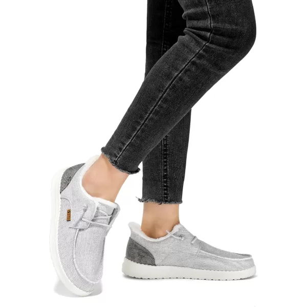 STQ Slip in Women's Loafers丨Orthopedic Fur Lined Ultralight Boat Shoes with Arth Support