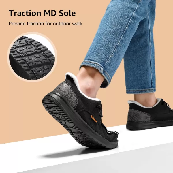 STQ Slip in Women's Loafers丨Orthopedic Fur Lined Ultralight Boat Shoes with Arth Support