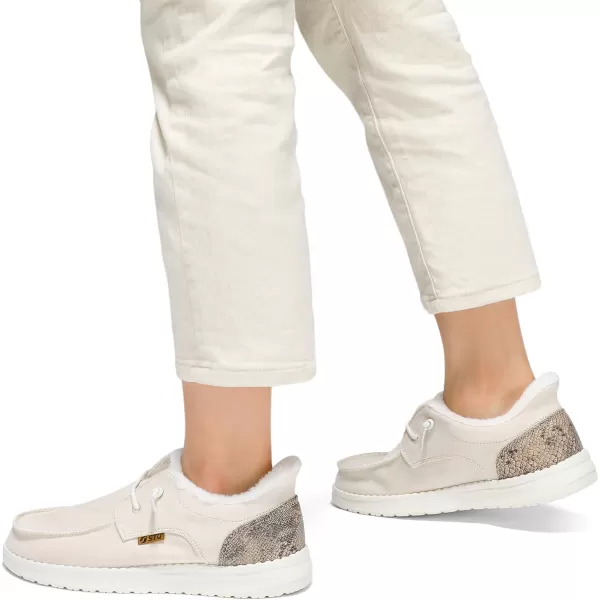 STQ Slip in Women's Loafers丨Orthopedic Fur Lined Ultralight Boat Shoes with Arth Support