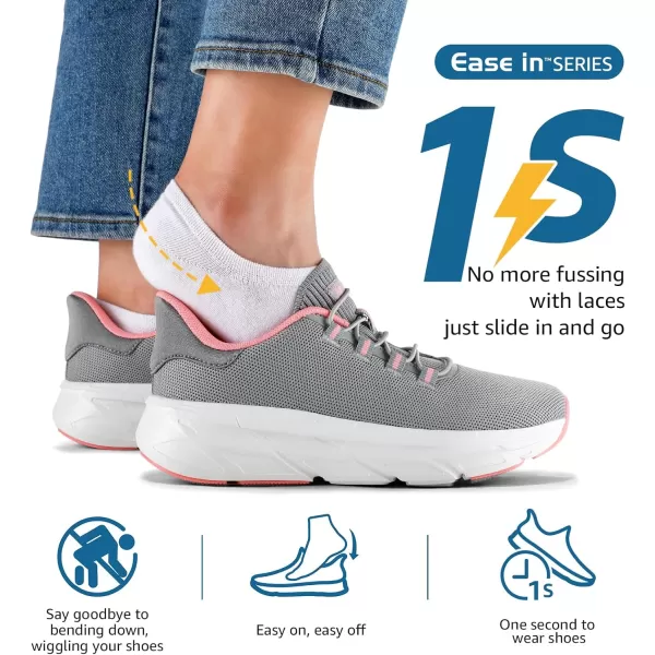 STQ Slip ins Walking Shoes Women Hands Free Slip on Sneakers Maternity Shoes for Plantar Fasciitis