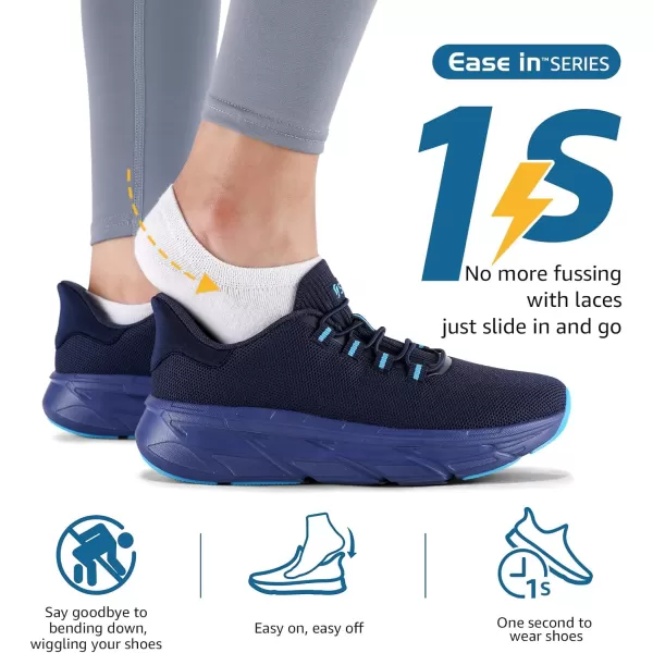 STQ Slip ins Walking Shoes Women Hands Free Slip on Sneakers Maternity Shoes for Plantar Fasciitis