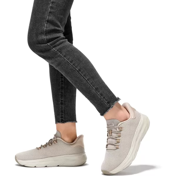 STQ Slip ins Walking Shoes Women Hands Free Slip on Sneakers Maternity Shoes for Plantar Fasciitis