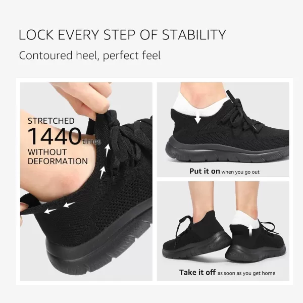 STQ Tennis Shoes Womens Slip on Walking Sneakers with for Gym Workout