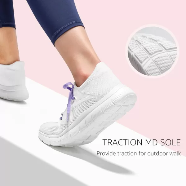 STQ Tennis Shoes Womens Slip on Walking Sneakers with for Gym Workout