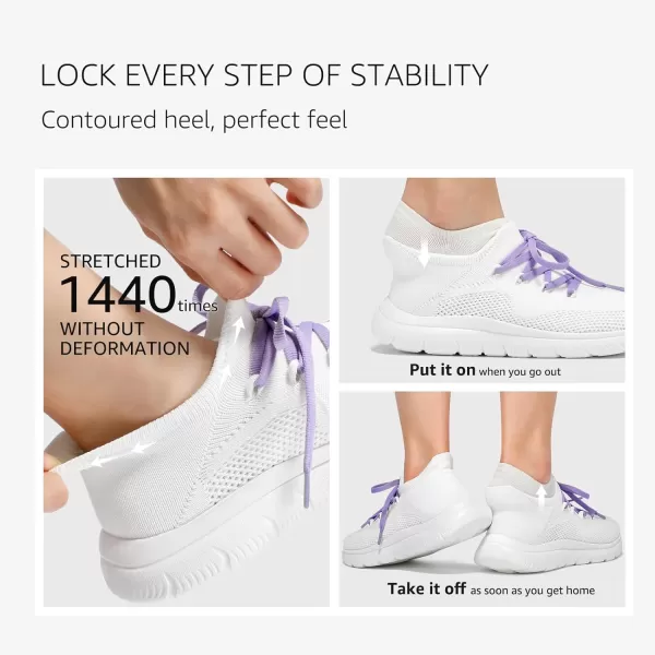 STQ Tennis Shoes Womens Slip on Walking Sneakers with for Gym Workout
