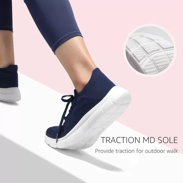 STQ Tennis Shoes Womens Slip on Walking Sneakers with for Gym Workout