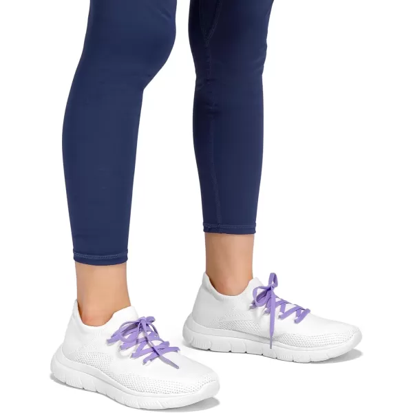 STQ Tennis Shoes Womens Slip on Walking Sneakers with for Gym Workout