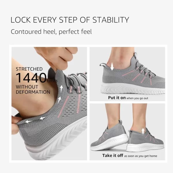 STQ Walking Shoes Cushioned for Women Slip on Sneakers