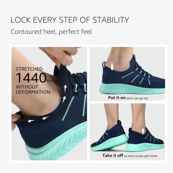 STQ Walking Shoes Cushioned for Women Slip on Sneakers