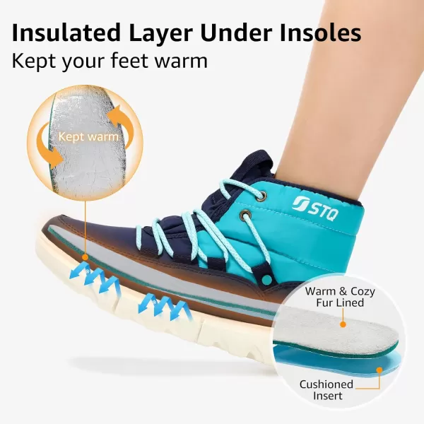 STQ Women Winter Boots with Insulated Insole | Warm &amp; Cozy Winter Snow Boots for Women | Lightweight Non Slip Walking Boots Water Resistant