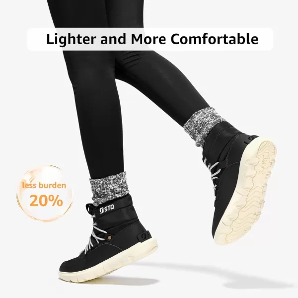 STQ Women Winter Boots with Insulated Insole | Warm &amp; Cozy Winter Snow Boots for Women | Lightweight Non Slip Walking Boots Water Resistant