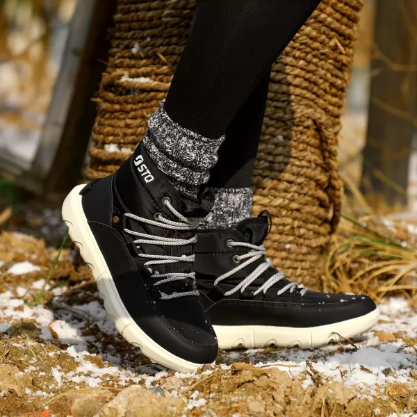 STQ Women Winter Boots with Insulated Insole | Warm &amp; Cozy Winter Snow Boots for Women | Lightweight Non Slip Walking Boots Water Resistant