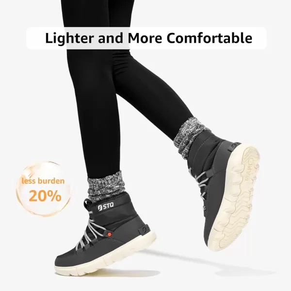 STQ Women Winter Boots with Insulated Insole | Warm &amp; Cozy Winter Snow Boots for Women | Lightweight Non Slip Walking Boots Water Resistant