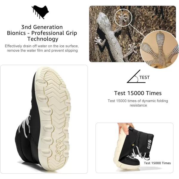 STQ Women Winter Boots with Insulated Insole | Warm &amp; Cozy Winter Snow Boots for Women | Lightweight Non Slip Walking Boots Water Resistant