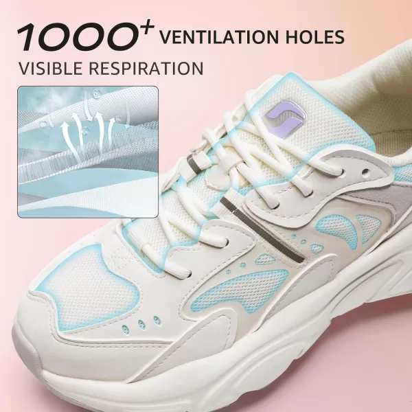 STQ Womens Chunky Sneakers Comfortable Walking Shoes with Arch Sopport