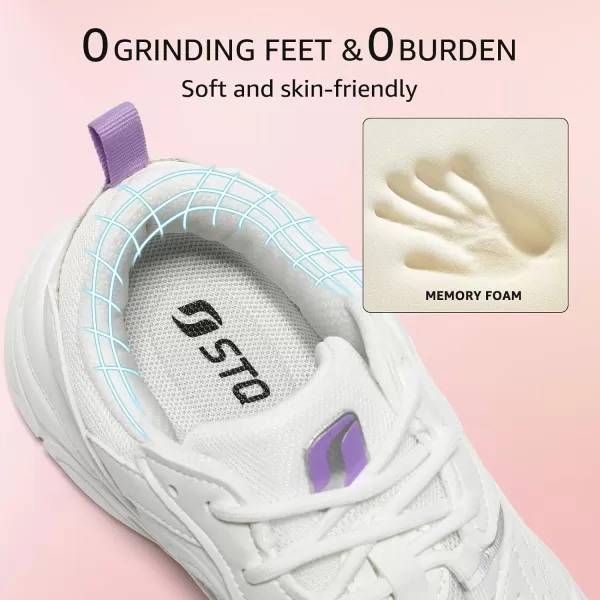 STQ Womens Chunky Sneakers Comfortable Walking Shoes with Arch Sopport