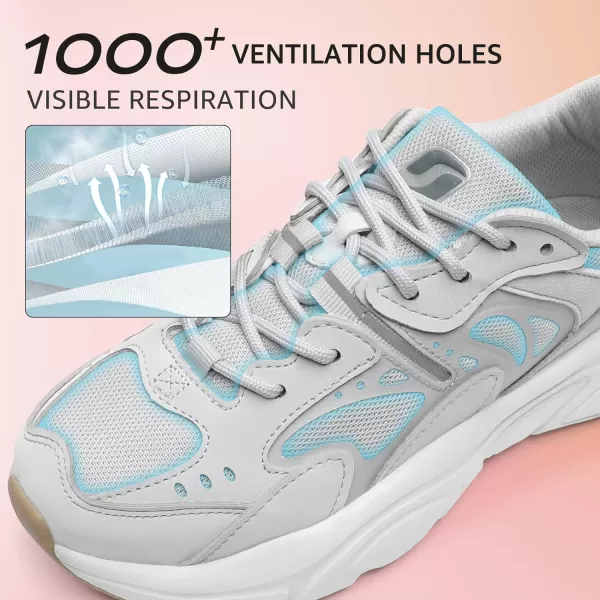 STQ Womens Chunky Sneakers Comfortable Walking Shoes with Arch Sopport