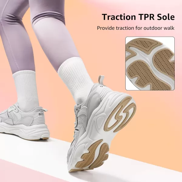 STQ Womens Chunky Sneakers Comfortable Walking Shoes with Arch Sopport