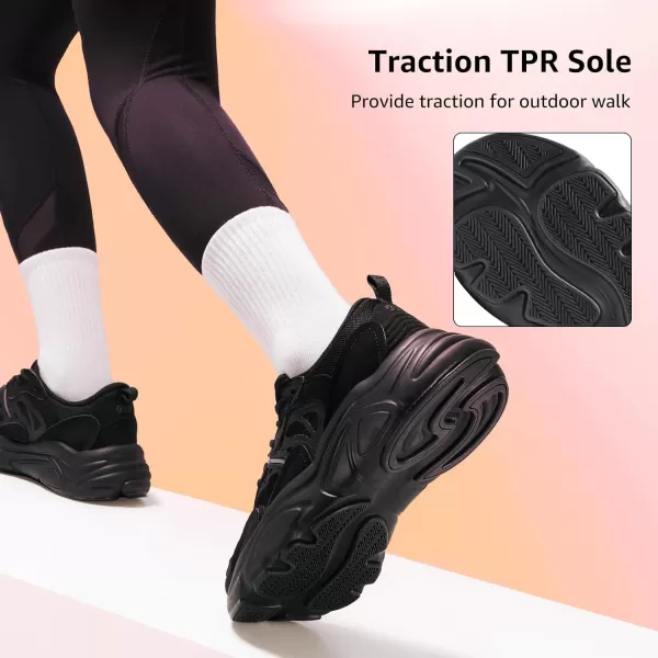 STQ Womens Chunky Sneakers Comfortable Walking Shoes with Arch Sopport