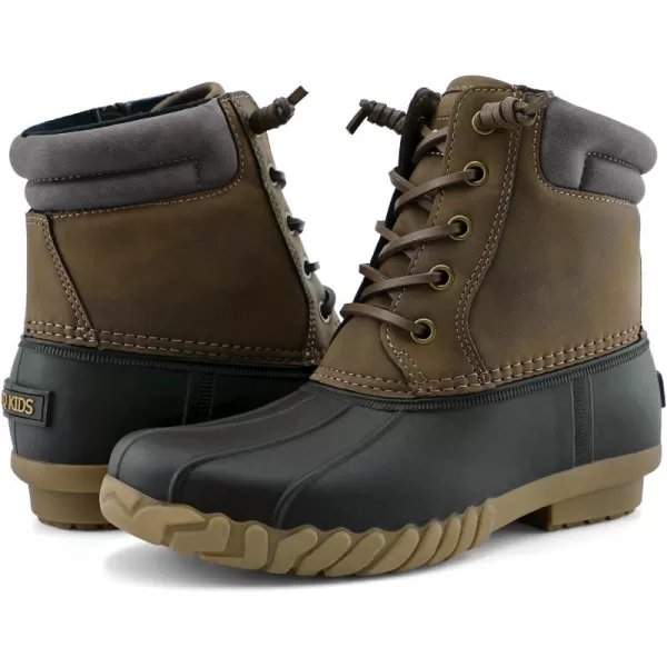 STQ Boy Duck Boots Kids Waterproof Snow Boots Insulated Winter Boots 