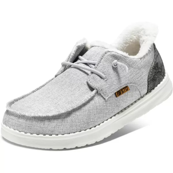 STQ Slip in Women's Loafers丨Orthopedic Fur Lined Ultralight Boat Shoes with Arth Support