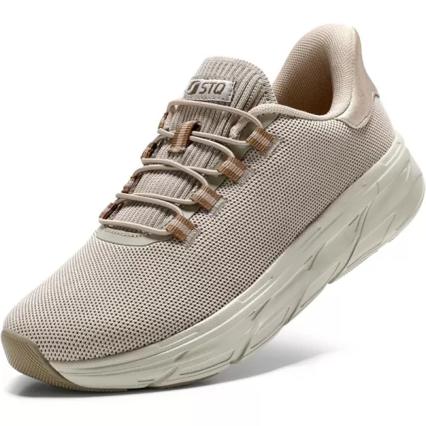 STQ Slip ins Walking Shoes Women Hands Free Slip on Sneakers Maternity Shoes for Plantar Fasciitis