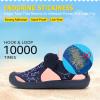 imageSTQ Boys Girls Water Shoes QuickDry Slip on Beach Swim Pool SandalsToddlerLittle KidNavy Shark