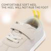 imageSTQ Toddler Girls Boys Wide Toe Barefoot Shoes Kids Walking Tennis Comfort Sneakers Lightweight Breathable Gym ShoeBeige White