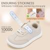 imageSTQ Toddler Girls Boys Wide Toe Barefoot Shoes Kids Walking Tennis Comfort Sneakers Lightweight Breathable Gym ShoeBeige White