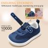imageSTQ Toddler Girls Boys Wide Toe Barefoot Shoes Kids Walking Tennis Comfort Sneakers Lightweight Breathable Gym ShoeNavy