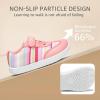 imageSTQ Toddler Girls Boys Wide Toe Barefoot Shoes Kids Walking Tennis Comfort Sneakers Lightweight Breathable Gym ShoePink Rainbow