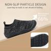 imageSTQ Toddler Shoes Wide Toe Box Boys Slip on Shoes for Kids Girls Sock ShoesBlack Grey